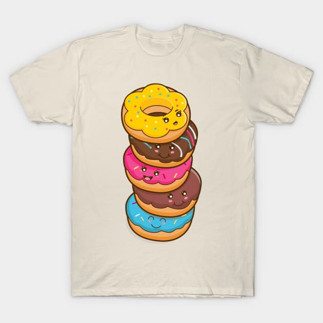 Cute Stack of Doughnuts T-Shirt by Hixon House